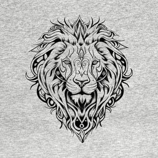 Lion Wild Animal Nature Illustration Art Tattoo T-Shirt